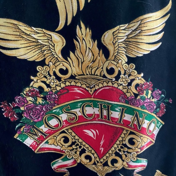 Vintage Moschino Jeans Winged Heart Women’s Denim Jacket. Size 10. 1990s/Y2K - Picture 2 of 11